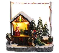 Christmas Concepts® 5"/ 130mm LED Light Up Christmas Market Scene (Christmas Tree Stand)