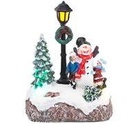 Christmas Concepts® 5"/ 130mm LED Light Up Christmas Scene (Snowman & Children) - Recommended Use Christmas Decoration