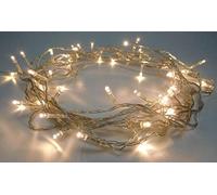 Christmas Concepts® 50 Warm White LED Lights Static with 5m (16.4ft) Clear Cable - Home Lights - Indoor/Outdoor Lighting