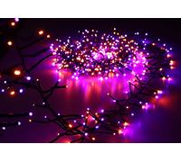 Christmas Concepts® 500 6M/20FT Orange/Purple LED Cluster Lights with 8 Function Controller - Indoor/Outdoor - Energy Efficient Christmas Lights