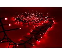 Christmas Concepts® 500 6m (20ft) Red LED Cluster Lights with 8 Function Controller - Indoor/Outdoor - Energy Efficient Christmas Lights