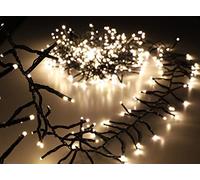 Christmas Concepts® 500 6M/20FT Warm White LED Cluster Lights with 8 Function Controller - Indoor/Outdoor - Energy Efficient A++ - Christmas Lights