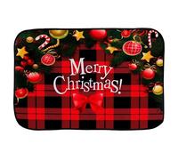 Christmas Concepts® 590mm (23") 'Merry Christmas' Traditional Gold & Green Design Non Slip Door Mat - Christmas Decorations