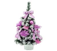 Christmas Concepts® 60cm (24") Frosted Christmas Tree With Baby Pink Decorations - Pre Decorated Christmas Tree