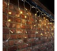 Christmas Concepts® 960 23m (75ft) Warm White with White Twinkle Icicle Lights - Christmas Outdoor Lighting - Energy Efficient