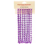 Christmas Concepts® 9ft Christmas Bead Chain - Christmas Bead Garlands - Decorations (Purple)