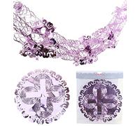 Christmas Concepts® 9ft x 1ft Large Round Foil Garland Festive Hanging Decorations - Christmas Trimming (Baby Pink)