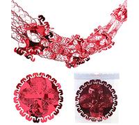 Christmas Concepts® 9ft x 1ft Large Round Foil Garland Festive Hanging Decorations - Christmas Trimming (Red)