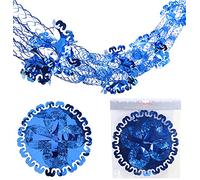 Christmas Concepts® 9ft x 1ft Large Round Foil Garland Festive Hanging Decorations - Christmas Trimming (Royal Blue)