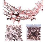 Christmas Concepts® 9ft x 1ft Large Square Foil Garland Festive Hanging Decoration - Christmas Trimming (Rose Gold)