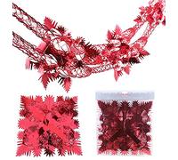 Christmas Concepts® 9ft x 1ft Large Square Foil Garland Festive Hanging Decoration - Christmas Trimming (Red)
