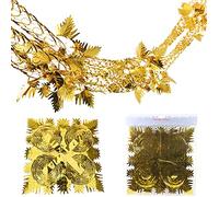 Christmas Concepts® 9ft x 1ft Large Square Foil Garland Festive Hanging Decoration - Christmas Trimming (Gold)