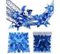 Christmas Concepts® 9ft x 1ft Large Square Foil Garland Festive Hanging Decoration - Christmas Trimming (Royal Blue)