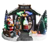 Christmas Concepts® LED Light Up Christmas Village Scene - 8" / 200mm (Draft Beer Shop)