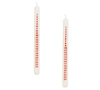 Christmas Concepts® Pack of 2-250mm (10") Christmas Advent Candle - Traditional Countdown to Christmas (Ivory)