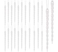 Christmas Concepts® Pack of 24-130mm (5,2") Transparent Icicle Decorations - Luxury Christmas Baubles