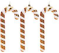 Christmas Concepts® Pack of 3-250mm (10") Extra Large Candy Cane Baubles - Shiny & Glitter Decorated - Christmas Decorations (Copper)