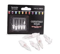 Christmas Concepts® Pack of 4 Clear Push In Spare Bulbs & 1 Fuse Bulb - 12V 0.9W - Replacement Bulbs
