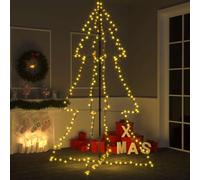 Christmas Cone Tree with 240 Warm White LEDs, 118x180 cm Metal Frame, 8 Lighting Modes, Indoor Outdoor Holiday Decoration
