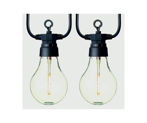 Christmas Connectable Festoon Lightbulb Fairy Lights 10 x Warm White LED Bulbs