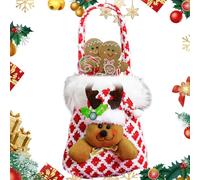 Christmas Cookie Bag, Christmas Treat Bag - Vista Print Portable Christmas Cloth Bag - Creative Christmas Cloth Doll Pouch, Christmas Snack Packaging Bag