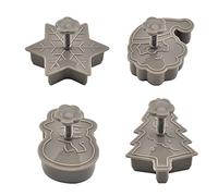 Christmas Cookie Baking Set with Santa Tree and Spring Laminated Designs for Festive Creation (Grey, One Size)