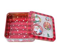 Christmas Cookie Box with Window Holiday Candy Tins Xmas present Treat Goody Present Boxes Containers for Christmas Party Supplies
