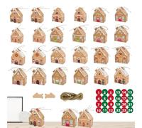 Christmas Cookie Boxes, 24 Piece Holiday Cupcake Containers, Winter | winter chocolate treat container snacks candy cake dessert packaging for cookies candy