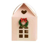 Christmas Cookie Boxes, 3 D House Shaped Box, Mag-ical Winter Cabin Gift Box, Bakery Cottage For Chocolate Snacks Treats Packaging Christmas Winter Holiday Party, Festive Goodie Bags Decor
