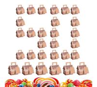 Christmas Cookie Boxes, 50PCS Christmas Cookie Bags, Gift Bag With Message Board, Baking Goods Packing Box, For Party Supplies Candy Holiday Gathering Vacation Home School Office