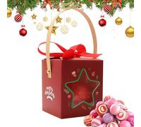 Christmas Cookie Boxes - Candy Box with Window and Handle | Christmas Snack Box - Family Meetings Boutiques Department Stores Office Teachers Students