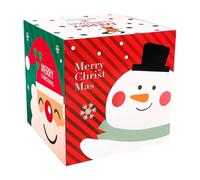 Christmas Cookie Boxes - Christmas Boxes, Small Santa Box with Snowman Elk Christmas | 25 cm / 9.84 Inch Christmas Candy Box with Lid, Box A