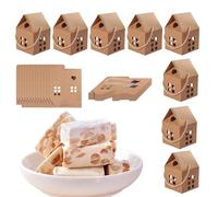 Christmas Cookie Boxes, Pack of 30 House Shaped Containers for Party Favours, Holiday Cookie Boxes, for Children and Adults as well as for Weddings, Birthdays and