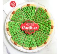 Christmas Cookie Centerpiece 2-pc Cookie Cutter Set Made in the USA by Ann Clark, Oval Plaque, Christmas Tree