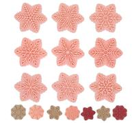 Christmas Cookie Cutter 9 Pcs Snowflake Cookie Cutters Fondant Cutters Press Plastic Cookie Cutter Xmas Cookie Stamp for Baking Christmas Decorations A8FSXHMJ