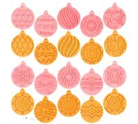 Christmas Cookie Cutter Set - 10pcs Plastic Biscuit Stamps with Xmas Light Bulb Shapes - Fun Cookie Cutters for Holiday Baking & Christmas Party Treats