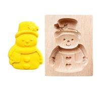Christmas Cookie Cutter, Snowman Cutter for Wooden Tree Wooden Funny Baking Tool Festive Baking Tool Deep Carved Design and Comfortable Grip Kitchen Accessory