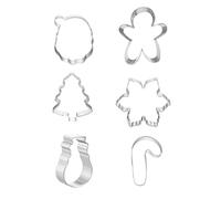 Christmas Cookie Cutter - Stainless Steel Snowman Candy Cane | Christmas Decorations Cute Baking Molds | for Food Fondant Cheese Dessert Pastry Winter Party Kids Adults Family