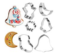 Christmas Cookie Cutters 6 Pieces Stainless Festival Bread Mold | Christmas Cookie Molds for Vegetable Fruit Clay Pastry Cheese Sandwich Fondant Muffin