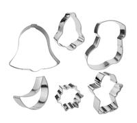 Christmas Cookie Cutters 6 Pieces Stainless Festival Bread Mold | Cookie Shapes Molds for Clay Fruit Vegetable Cheese Sandwich Pastry Fondant Muffin
