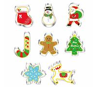 Christmas Cookie Cutters Set, 8PCS Stainless Steel Christmas Cookie Cutters for Baking, Christmas Biscuit Cutters