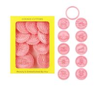 Christmas Cookie Cutters, Snowflake Cookie Cutter Set with Stamps, 9/10PCS 3D Creates Snowflake Plunger Design, Detailed