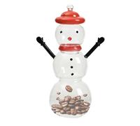 Christmas Cookie Jar,Snowman Glass Candy Container With Lid - Food Storage Jar, Christmas Table Centerpiece Decor for Wedding Banquets Bedroom Party Living Rooms