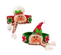Christmas Cookie Man Curtain Tiebacks 17in Festive Decor