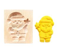 Christmas Cookie Mold, Wooden Tree Santa Cookie Cutter, Funny Festive Baking Tool, Deep Carved Design and Comfortable Handle, Kitchen Baking Supplies for Holiday Dessert Part
