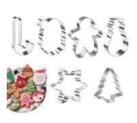 Christmas Cookie Molds | Candy Cane Snowflake Baking Tools | Holiday Cookie Cutter Christmas Molds - for Food Fondant Cheese Dessert Pastry Winter Party Kids Adults Family