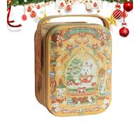 Christmas Cookie Tins - Christmas Containers Cookie Tins | Holiday Cookie Boxes, Versatile Christmas Candy Tins, Christmas Treat Containers for Parties