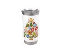 Christmas Cookie Tree Gingerbread Ornaments Snowflake Stars Stainless Steel Insulated Tumbler