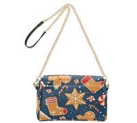 Christmas Cookies and Sweets Crossbody Bags For Women Vegan Leather Cross Body Purses Zip Handbag For Travel
