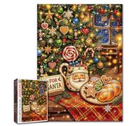 Christmas Cookies for Santa Jigsaw Puzzles for Adults 1000 Pieces Christmas Tree Baking DIY Puzzles for Family Activity Games Winter Xmas Festival Holiday Treats Puzzles 19.7 x 27.6 Inch